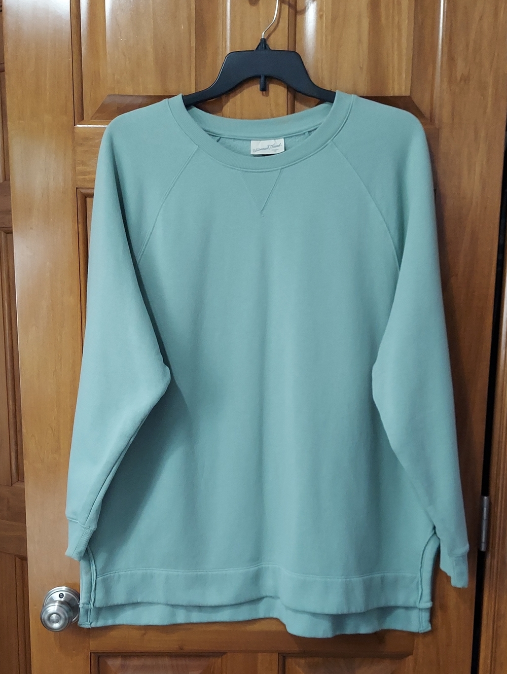 Universal Thread Classic Boho Comfy Crewneck Sweatshirt, Sage Green, Size 2X